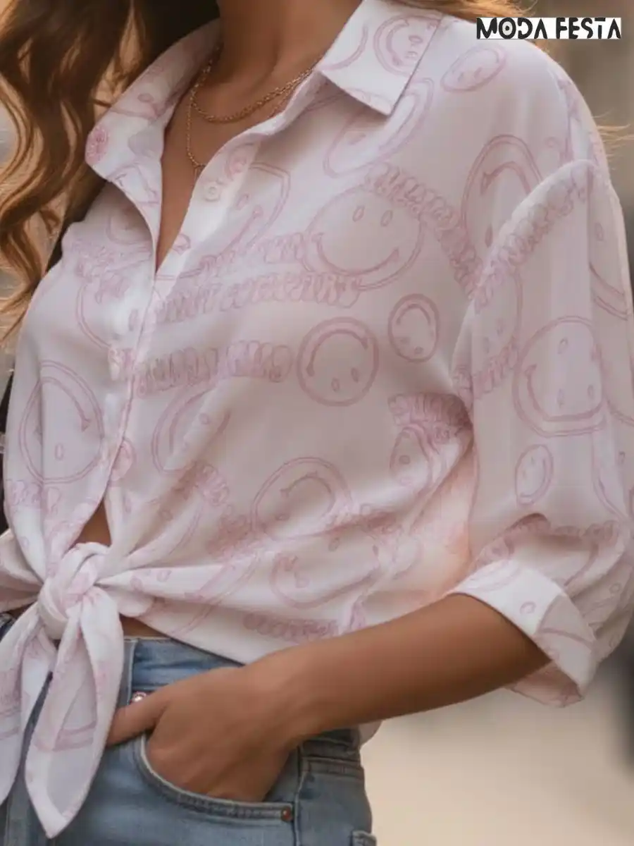 Smiley Knot-up Shirt